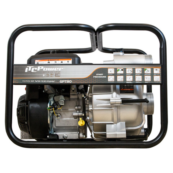 GTP80 Motobomba gasolina ITCPower aguas cargadas
